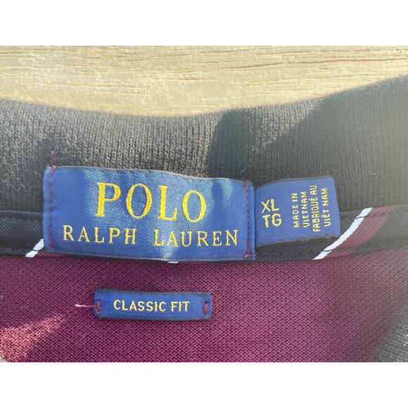 VTG. RALPH LAUREN Polo‎ Shirt Classic Fit Men's Red Size XL Made in Vietnam - Picture 3 of 6